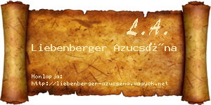 Liebenberger Azucséna névjegykártya